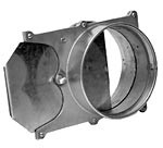 10" Manual Blast Gate  Galvanized Flanged Collars.